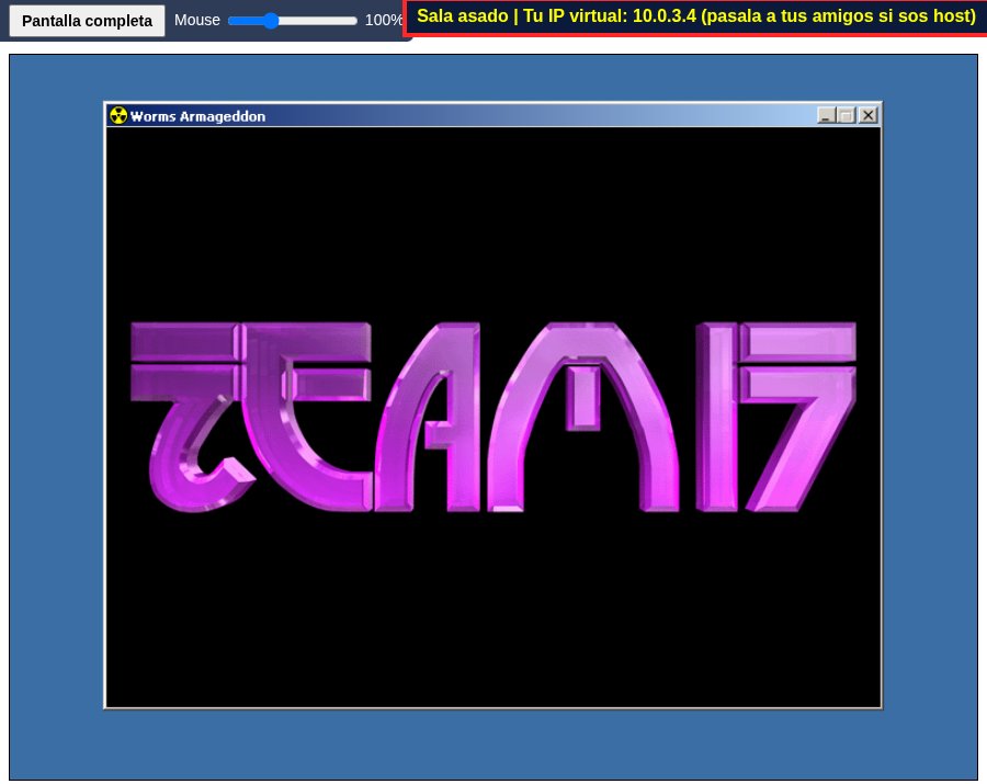 Intro del juego cargando con la barra de IP virtual